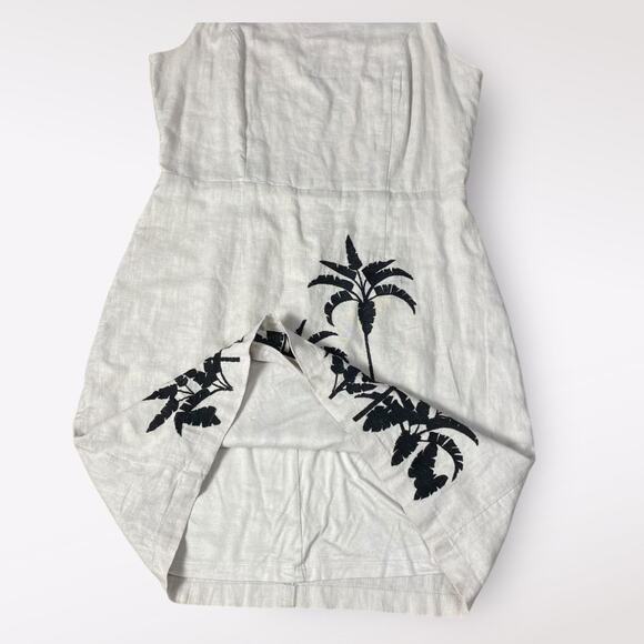 Jason Wu Palm Tree‎ Embroidery Sleeveless Mini Dress Womens Size 6 in Sand - Picture 7 of 11